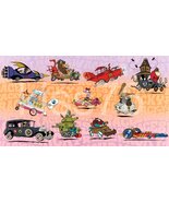 Hanna Barbera Wacky Races 36 x 19 Characters And Cars Custom Poster Clea... - $45.00