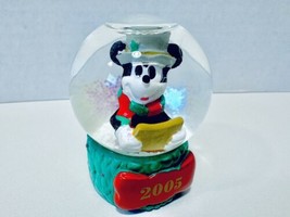 Disney 2005 Mickey Mouse Caroler Mini Glitter Snow Globe JC Penny Exclusive - £4.75 GBP