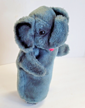 R. Dakin & Co Gray Elephant 10" Plush Hand Puppet Made in Korea Vintage 1970's - $19.79