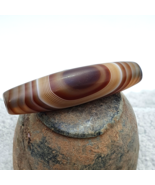 Himalayan Indo Tibetan Agate bead Suleimany Eye &amp; Lines Pattern Agate Am... - $45.08