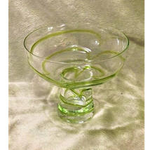 Pier 1 Swirline Oversized Hand Blown 10oz Margarita Glass- Green Swirl- NWOT - £9.57 GBP
