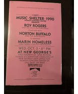 Music Shelter Benefit Poster Human Concern Center 1990 San Rafael Califo... - $388.88 MXN