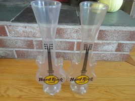 Plastic pair of Hard Rock Cafe tall drink cups approx. 13 1/2&quot; collector - £2.34 GBP