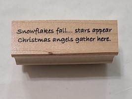 Great Impressions Wood Mounted Rubber Stamp C408 Snowflakes Christmas An... - $4.83