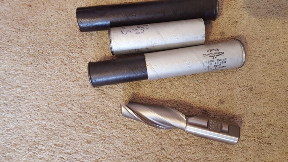 Weldon End Mill - 2 Flute - LOT of 2 - 1 1/8 dia x 1 shank x 5 1/2 OAL B... - $68.39