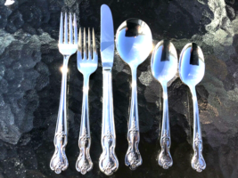 Silverplate Flatware Set Magnolia Inspiration Pattern 50 Pieces Service For 8 - £85.67 GBP