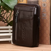 High Quality Genuine Leather Men Hip Bum Belt Purse Fanny Pack Pouch Mini Cell M - £29.03 GBP