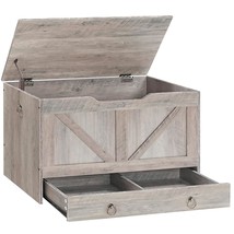 Storage Chest, Storage Trunk With Drawer, Wooden Storage Bench, Sturdy Entryway  - £134.43 GBP