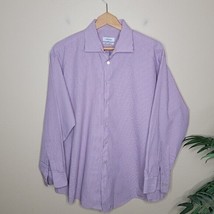 Calvin Klein | Checkered Plaid Long Sleeve Button Front Shirt Size 17.5,... - £14.51 GBP