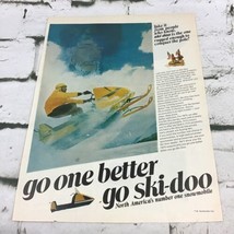 Vintage 1969 Ski-Doo Snowmobiles Winter Sports Advertising Art Print Ad  - $9.89