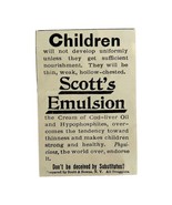 Scott&#39;s Emulsion Childrens Medicine 1894 Advertisement Victorian Medical... - $27.41 CAD