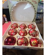 Christmas By Krebs Glass Christmas Ornaments 9 ornaments in box - $33.85 CAD