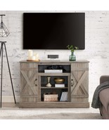Farmhouse Antique Gray Wash 50&quot; TV Stand Media Console Storage - $184.99