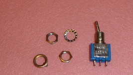 2PC APEM 5636 APR Miniature toggle switch 3-PIN ON ON threaded bushing Ø... - $16.00