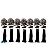 1 3 5 7 9 11 X Classic BLACK WHITE KNIT golf clubs Headcover pom Head co... - $134.11 CAD