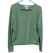 Soho Solid Green V-Neck Pullover Sweater Size 44 M 10 Viscose Polyamide ... - £12.41 GBP