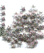 GLITTER STARS Rhinestuds iron-on hot-fix 5mm  SILVER    2 Gross 288 Pieces - $130.53 MXN