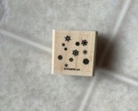 Stampin&#39; Up! BRANCH OUT Stamp Snowflakes All Over Uninked Rubber Stamp - $9.49