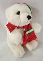 Vtg 1986 Christmas Stuffed Jingle Bell Bear Plush Stuffed Animal Toy 13 ... - £13.32 GBP