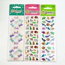 Lot of 3 Vintage Sandylion  Sticker Sheets Prismatic Angels Animals Seal... - £14.94 GBP