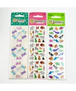 Lot of 3 Vintage Sandylion  Sticker Sheets Prismatic Angels Animals Seal... - £15.02 GBP