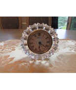 Godinger Crystal Legends Desk Vanity Clock 3.75&quot;W Round New Battery - $352.89 MXN