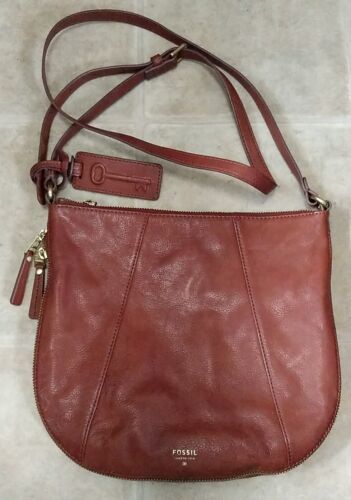 Primary image for Fossil Gwen Brown Hobo Crossbody Purse Beautiful Soft Leather U5