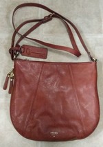 Fossil Gwen Brown Hobo Crossbody Purse Beautiful Soft Leather U5 - $29.13