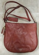 Fossil Gwen Brown Hobo Crossbody Purse Beautiful Soft Leather U5 - £22.92 GBP