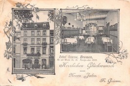 BREMEN GERMANY~HOTEL GRIEME-Herzlichen Glückwunsch~1906 MULTI-PHOTO POST... - £12.60 GBP