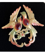 Vintage Fred Grey Style Bird Duette Brooch Figural Pin Plastic Celluloid... - £31.65 GBP