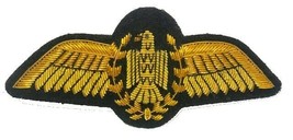 ROYAL EGYPT AIR FORCE GOLD BULLION WIRE PILOT WING  EXCELLENT QUALITY CP... - $19.95
