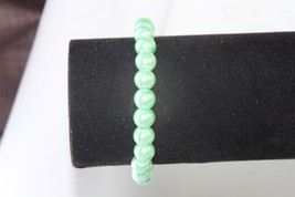 Plunder Bracelet (New) Green Beaded Bracelet - Elastic - £8.22 GBP