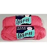 Mill End Yarn 3 oz. Pink Virgin Acrylic Yarn Lot of 2 - £13.99 GBP
