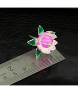 Solid sterling silver handmade small lotus flower puja god temple articl... - $968.85 MXN