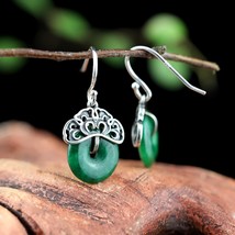 Silver Pure Hand Earrings Wholesale S925 Sterling Silver Jewelry, National Chara - $93.15