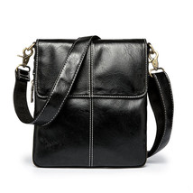 Men&#39;s Leather Crossbody Bag Small Casual  Handbag Male Messenger Bag Versatile S - £43.90 GBP