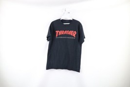 Vintage Thrasher Skateboard Magazine Mens Medium Faded Spell Out T-Shirt Black - £27.05 GBP