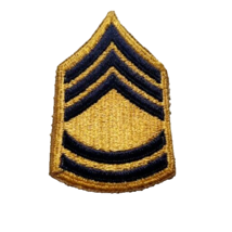 Korean War Era US Army  Sergeant Rank Insignia Goldenlite Combat Patch - $12.86