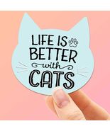 Life is Better with Cats Sticker - $72.64 MXN