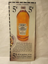 1970 Unused Store Coupon: 5c off Heinz Apple Cider Vinegar products - $5.00