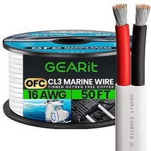 16 2 Marine Wire 50 Feet 16AWG Gauge Tinned OFC Copper Marine Grade Speaker Cabl - £51.20 GBP