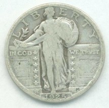 1925 Standing Liberty Quarter - 90% Silver - £23.45 GBP