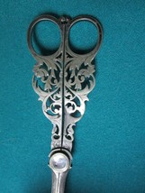 UNMARKED WICK TRIMMER SCISSORS, ORNATED SILVERPLATE 7&quot;  [*SMALL] - £35.04 GBP