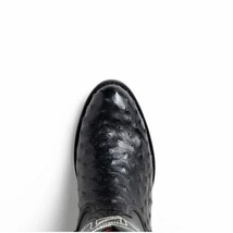 SAVANNAH Genuine Ostrich Skin Cowboy Boot from the Western Collection Black image 5
