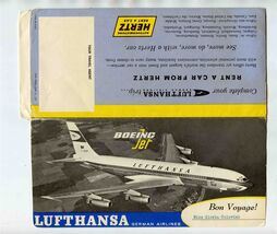 LUFTHANSA Boeing Jet Ticket Jacket Reservations Limitation Liability &amp; S... - $37.62