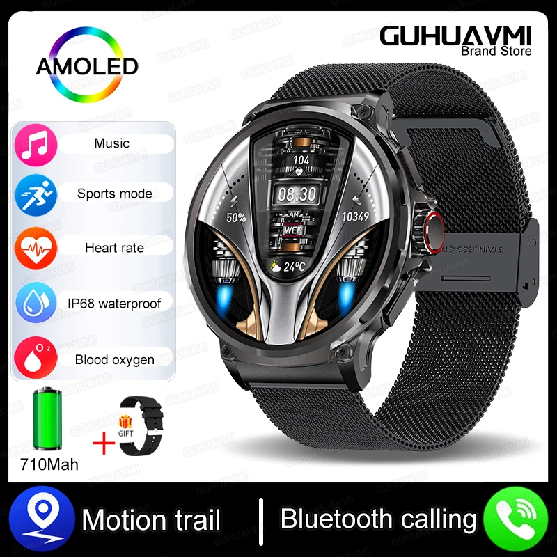 For GPS Track Smart Watch Men Bluetooth Call 710mAH large battery 400+ d... - £75.41 GBP