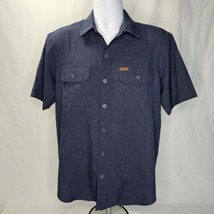 Orvis Classic Collection Fishing Shirt Mens M Navy Blue Shirt Button Up ... - $21.77