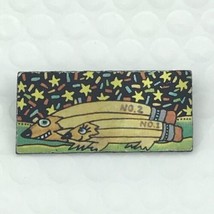 Cartoon Pencils Vintage Art Pin Signed Dated 1994 - £10.31 GBP