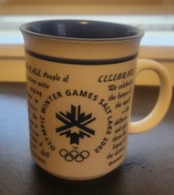 Vintage 2002 Salt Lake City Winter Olympic Games Ceramic Coffee Mug Olympics - £9.30 GBP